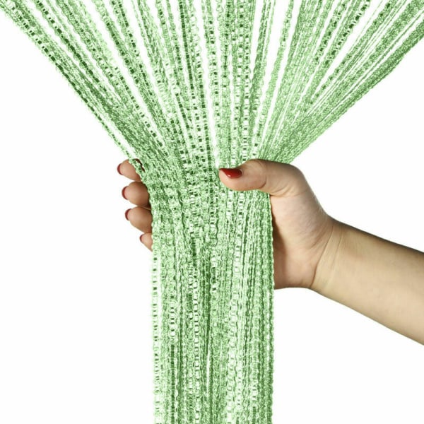 Glitter String Verhot Tupsu huoneenjakaja paneelit Light Green,100x200cm