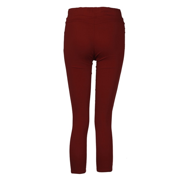 Naisten housut Summer Beach kiristysnyörillä leggingsit repeytyneet alaosat Red,XL
