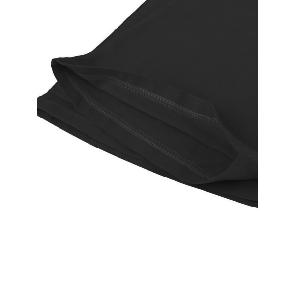 Naisten puuvillaiset leveälahkeiset housut Casual korkeavyötäröiset housut Black,XL