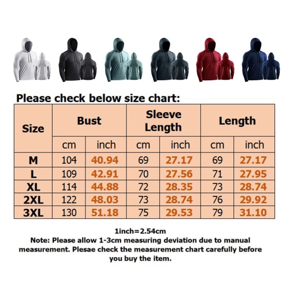 Casual tröja med luva för män, snabbtorkande Gray XL