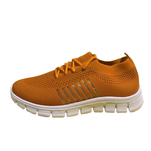 Dam Mesh Sneakers Athletic Lättvikts andas Casual Shoes Brown,35