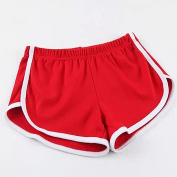 Kvinder Yoga Shorts Sports Gym Activewear Running Lounge Hot Pants Red,M