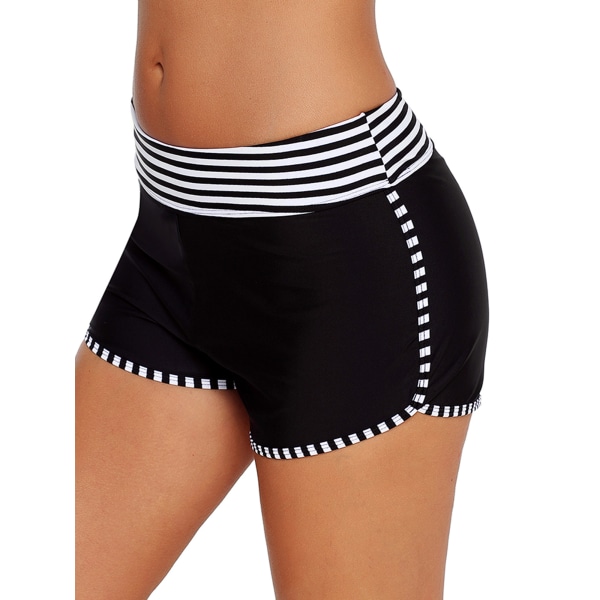 Swim Boardshorts för kvinnor Tankini Bottom Bikini Yoga Badkläder Byxor Black,XXL