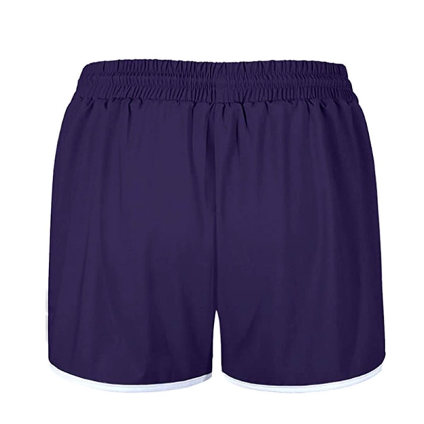 Kvinders afslappede yoga-shorts fitness-løbetennisbukser Purple,L