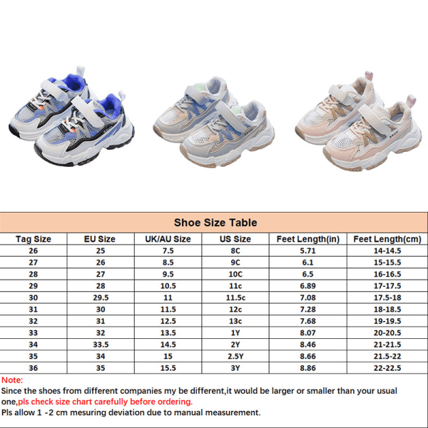 Sneakers för barn Casual Magic Tape Sneakers Lättvikts andas Royal Blue 29