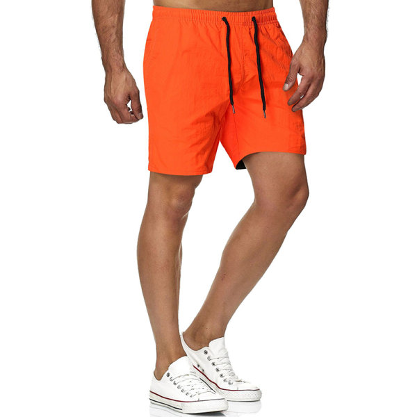 Miesten Quick Dry Minihousut Yksiväriset kesähousut Orange 5XL