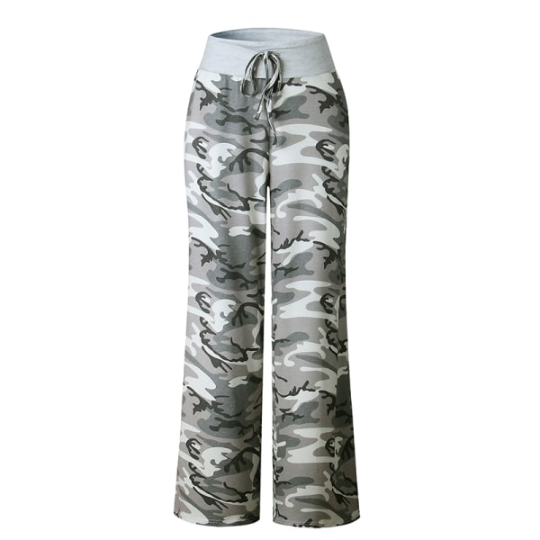 Yogabyxor för kvinnor Casual Camouflage Stripe Printed Sweatpants Camouflage S