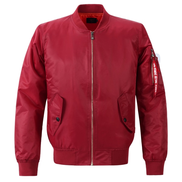 Miesten ylimitoitettu pystykaulus lentävä puku, yhtenäinen takki Red XL