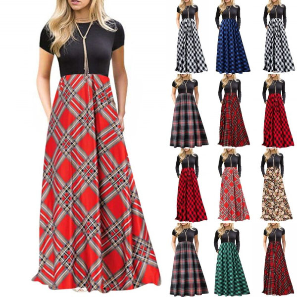 Naisten Löysät Maxi Mekot Täyspitkä mekko Loma pitkähihainen Gray 1 XL
