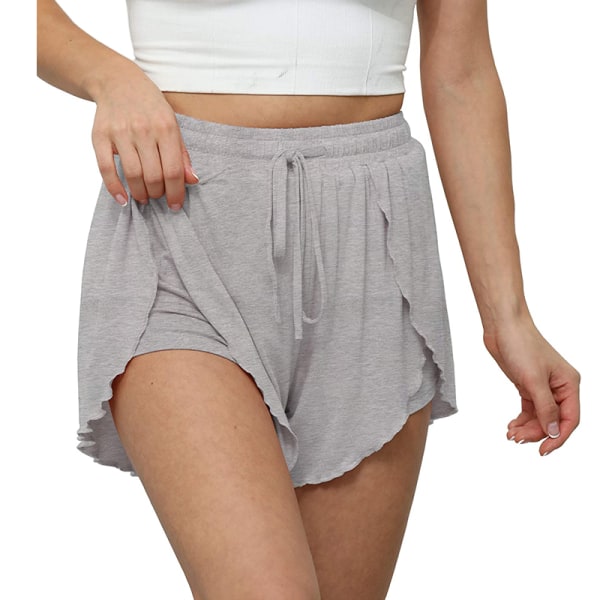Kvinnor med hög midja underkläder volangshorts Grey XL