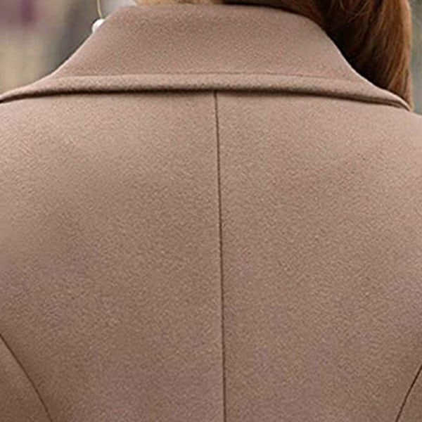 Naisten taskut ulkovaatteet pitkähihaiset kaksiriviset hernetakit Camel XL