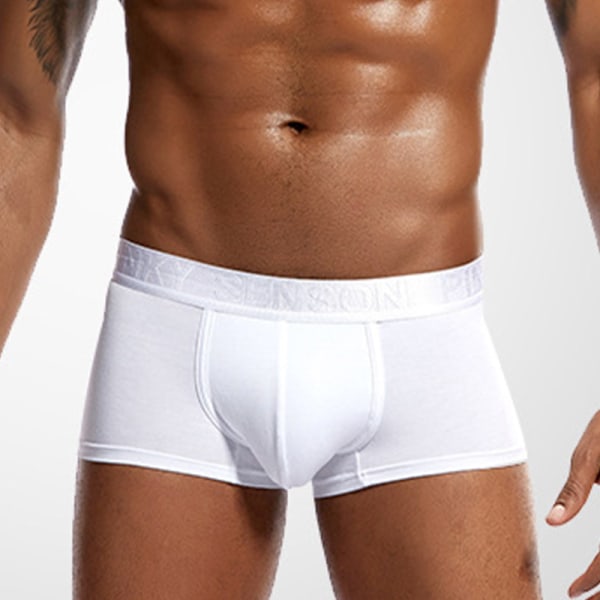 Boxershorts för män som andas underkläder i boxer White,XL
