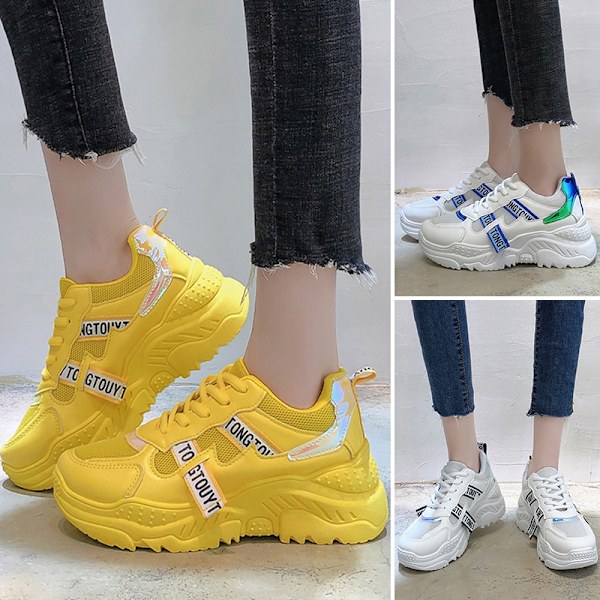 yellow sports shoes for women