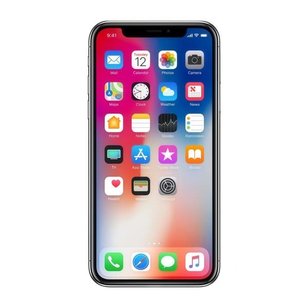 Apple iPhone X 64GB Silver Olåst Smartphone (Renoverad) Silver