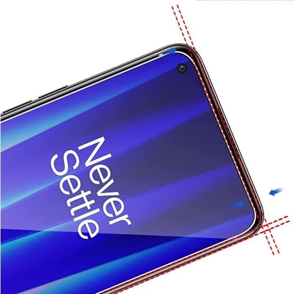 Valmistettu lasi OnePlus Nord CE 2 5G [Pakkaus 2] Näytönsuojakalvo Phonillico® Transparent