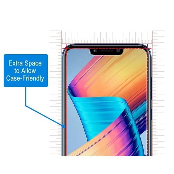 Skärmskydd - Phonillico® - Huawei HONOR PLAY - Paket med 3 - Härdat glas - Repbeständigt