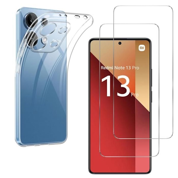 Skydd för Xiaomi Redmi Note 13 Pro 4G - Phonillico® - Flexibel - Transparent - Repfria - Stötsäker Transparent