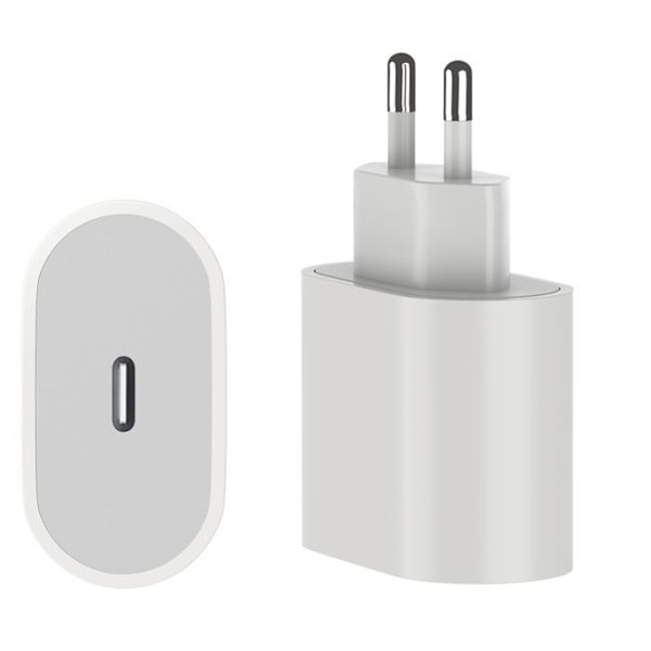 Snabbladdare 20W + USB-C till USB-C kabel 2 meter för iPhone 16 / 16 PLUS / 16 PRO / 16 PRO MAX Phonillico® Vit