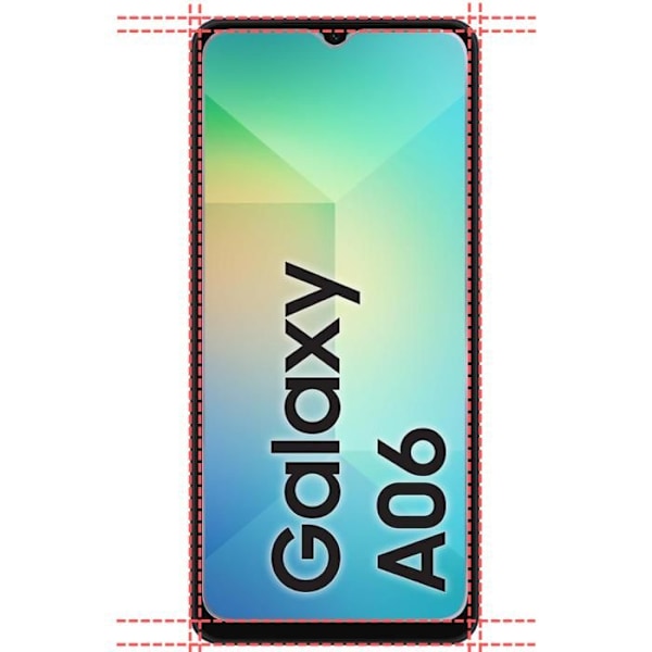 Lujitettu lasi - Phonillico® - Samsung Galaxy A06 - Pakkaus 4 - Naarmuuntumaton - Läpinäkyvä Transparent