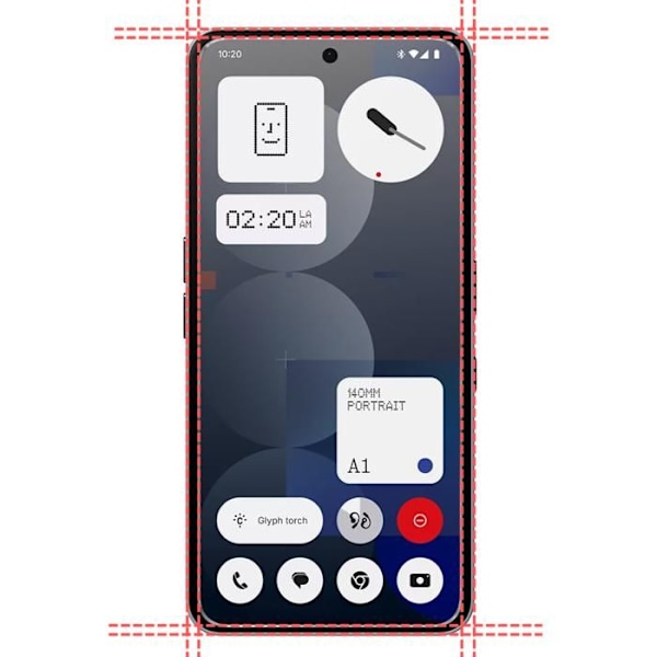 Chockskydd - Phonillico® - Nothing Phone 3a Pro - Flexibel - Transparent - 2 Härdat Glas Transparent