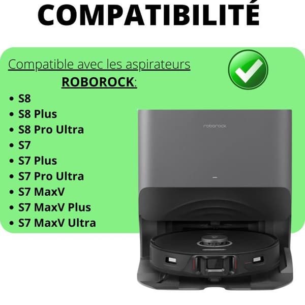 Lingette til Roborock S8 S8 Plus S8 Pro Ultra S7 S7 Plus S7 Pro Ultra S7 MaxV S7 MaxV Plus S7 MaxV Ultra [Sæt 3] Vaskbar klud
