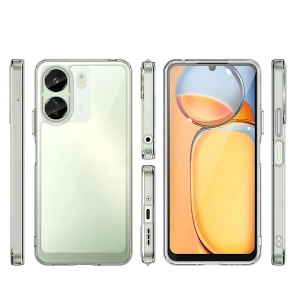 Fodral till Xiaomi Redmi 13C och 2 Härdat Glas Skärmskydd Phonillico® Transparent