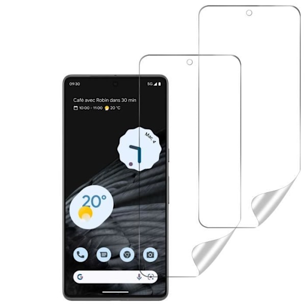 Skärmskydd - Phonillico - Google Pixel 7 PRO - Paket med 2 - Ultra Tunn - Rep-resistant Transparent