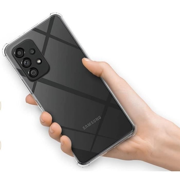 Skyddsfodral för Samsung Galaxy A33 5G - Stöttålig, Transparent Silikon, Phonillico® Transparent