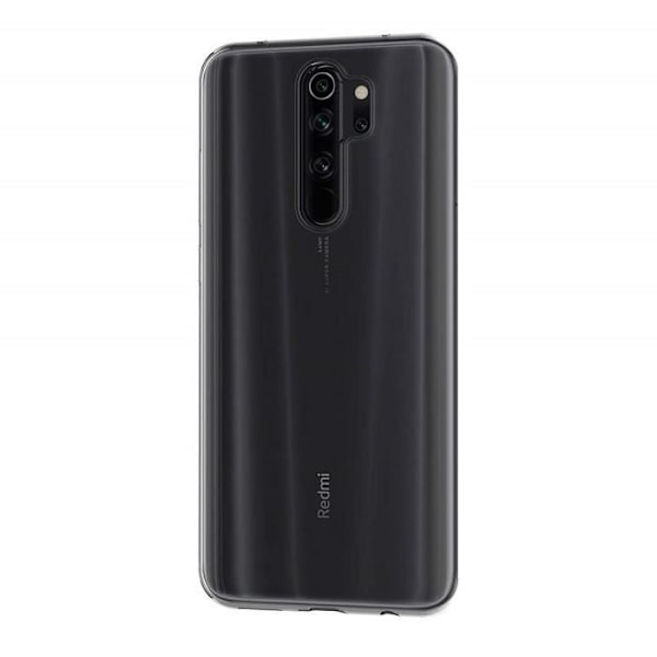 Coque til Xiaomi REDMI NOTE 8 PRO + Tempered Glass Sort Kant - Ultra Tynd Silikone Beskyttelse Skærm Film [Phonillico®] Svart