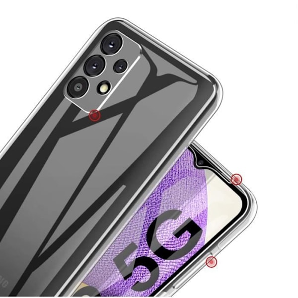 Coque til Samsung A32 5G - Hætte Etui Silikone Integreret Transparent 2 Dele Foran Bagpå Sammenkobles Phonillico® Transparent