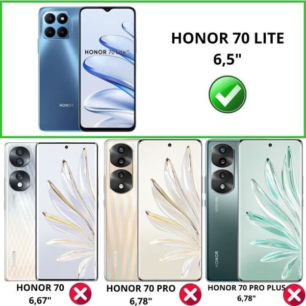Coque til Honor 70 LITE - Stødabsorberende TPU Blød Transparent Phonillico® Transparent