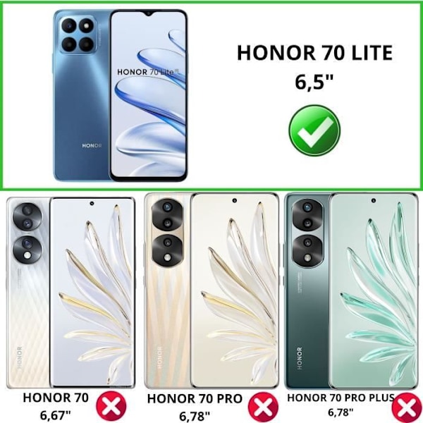 Fodral för Honor 70 LITE - Stötsäkert skydd TPU Soft Transparent Phonillico®