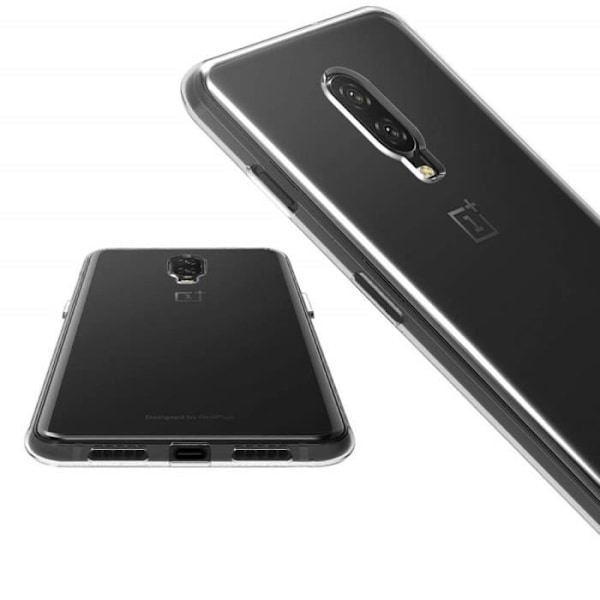 ONEPLUS 6T-skal - Transparent mjuk silikon TPU-gel + skärmskydd i härdat glas [Phonillico®]