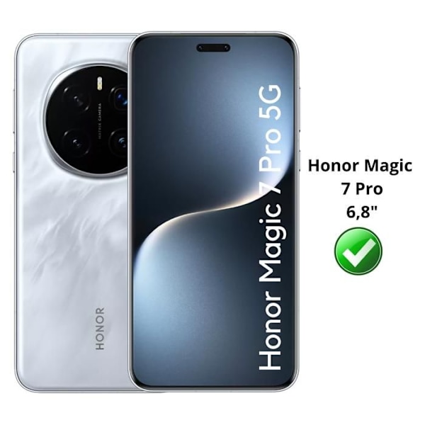 Härdat glas - Phonillico® - Honor Magic 7 Pro 5G - Pack om 2 - Repfyrtålig - Transparent Transparent