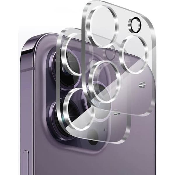 Kameraskydd - Phonillico - iPhone 15 PRO / PRO MAX - Härdat Glas - 2-Pack - Rep resistant Transparent