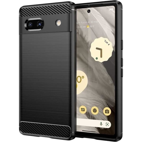 Cover til Google Pixel 7a - Sort TPU Blød Anti-Skrid Phonillico® Svart
