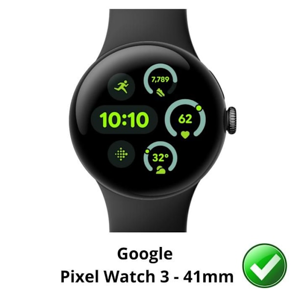 Skyddsskärm för Google Pixel Watch 3 - 41mm [Pack 6] Ultraflatt Plastfilm Skydd Phonillico Transparent