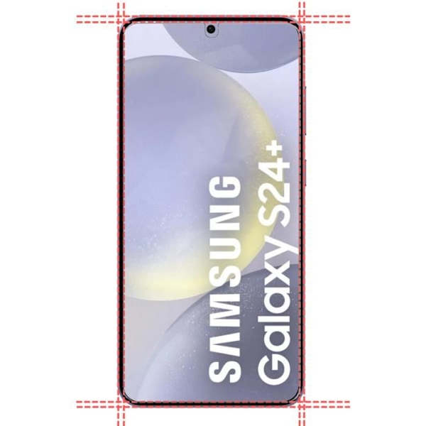 Skyddsfodral för Samsung Galaxy S24 PLUS och 2 härdade glas skärmskydd Phonillico® Transparent