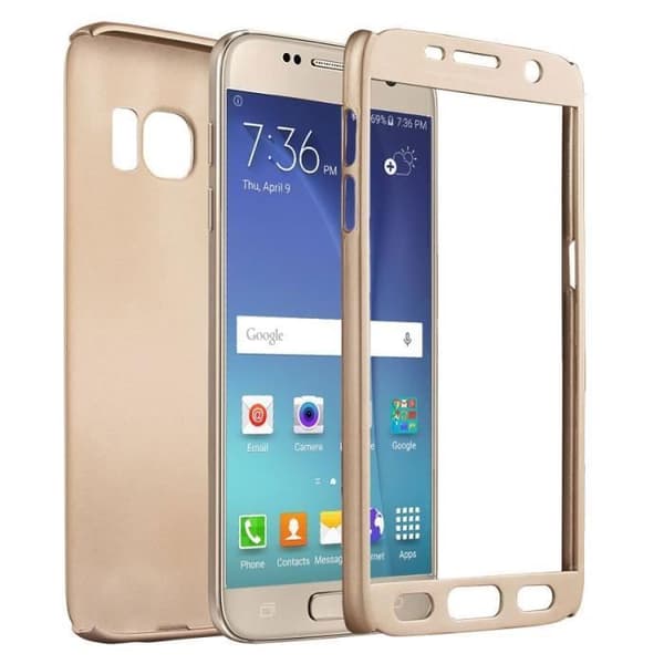 Coque til Samsung Galaxy S7 EDGE - 360 Fuldt Sort Phonillico® Svart