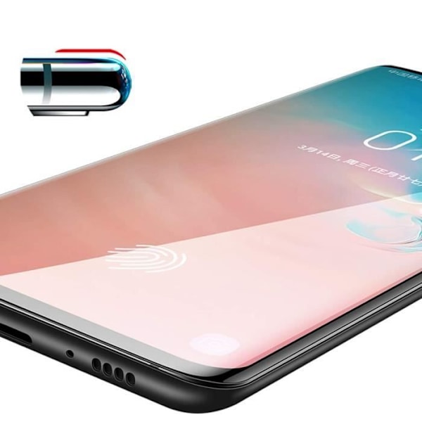 Elokuvasuojus - Phonillico® - Samsung Galaxy S10 - 3 Suojakalvoa - Naarmunkestävä - Musta Reuna Svart