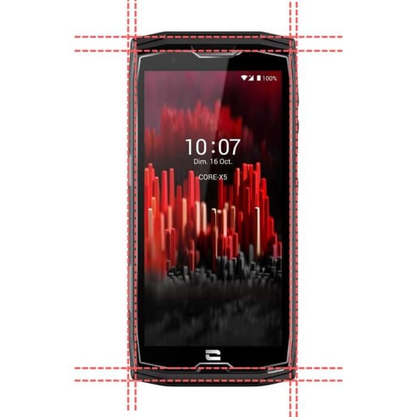 Härdat Glas för Crosscall Core X4 / Core X5 [Pack 2] Skyddsglasfilm Phonillico® Transparent