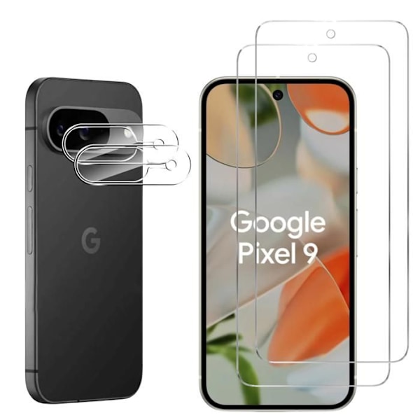 Elokuvan Lujitettu Lasi - Phonillico® - Google Pixel 9 - Pakkaus 2 - Naarmuuntumaton - Kirkas Transparent