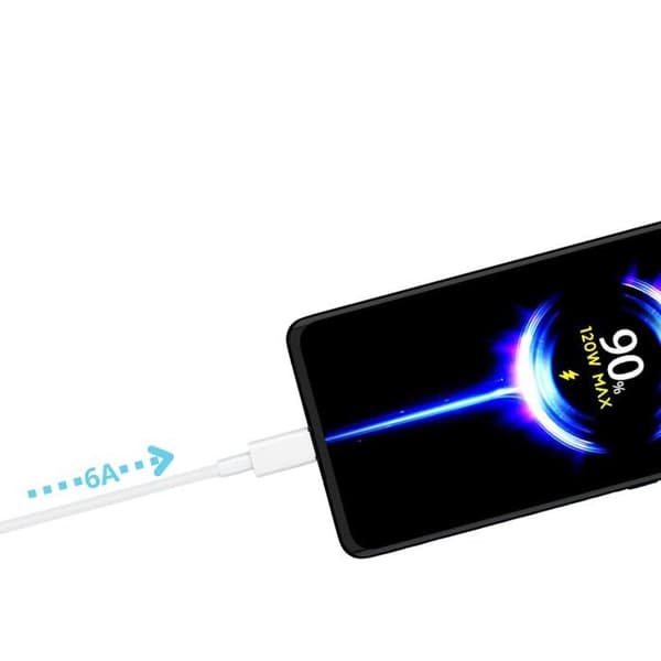 Snabb USB-C laddningskabel 1m för Xiaomi Redmi Note 15/Redmi Note 15 Pro/Redmi Note 15 Pro Plus Phonillico® Vit