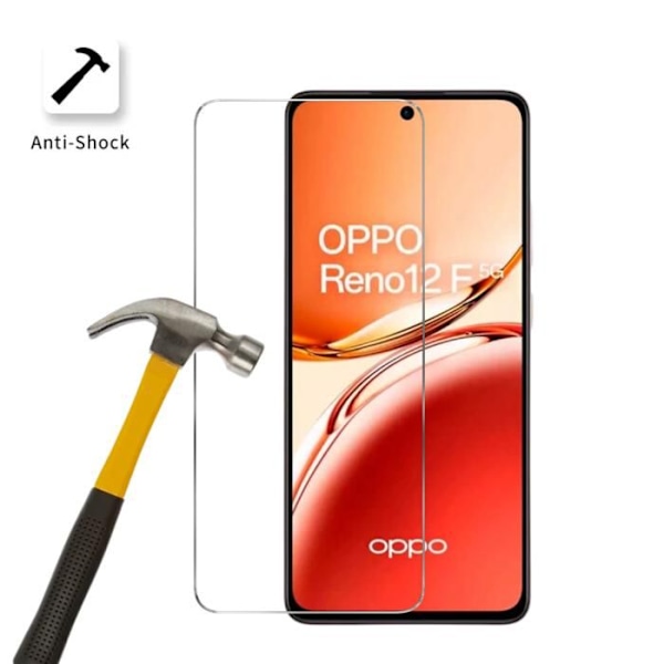 Hærdet Glas - Phonillico® - Oppo Reno 12 F 5G - Pakke med 2 - Skærmbeskyttelse - Ridsesikker Transparent