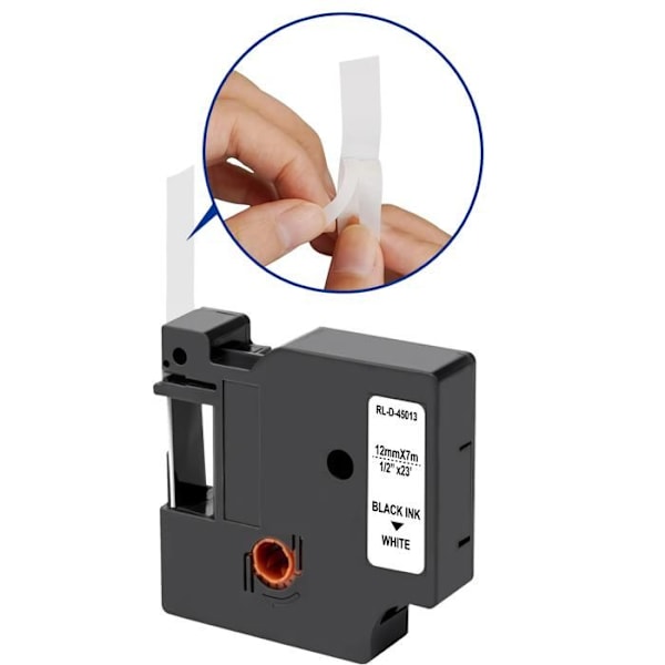 Ruban Blanc - Phonillico® - 3 kpl - Yhteensopiva Dymo LabelManager - 12mm x 7m - Tarrat 45013