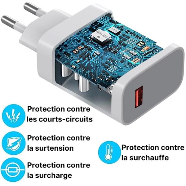 Hurtig Lader 67W - Xiaomi - Kompatibel med flere modeller - USB-C - Hvid Vit