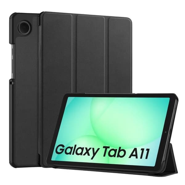 Coque til Samsung Galaxy Tab A11 - Sort etui med fuld beskyttelse i flere positioner Phonillico® Svart