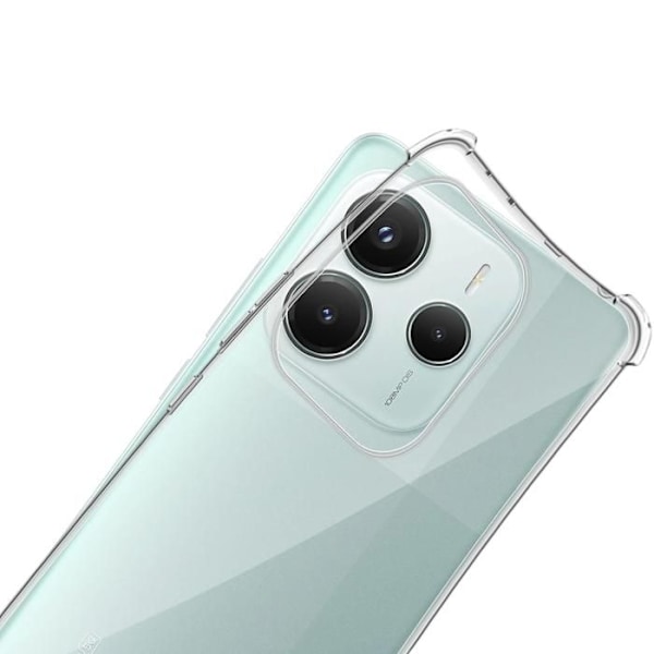 Stødabsorberende cover til Xiaomi Redmi Note 14 5G og 2 hærdede glas skærmbeskyttelsesfilm Phonillico® Transparent