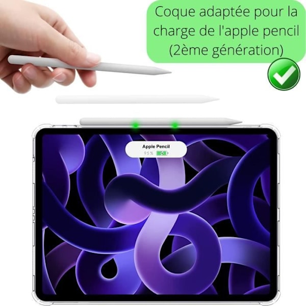 Coque + 2 härdade glas för iPad AIR 5 - iPad AIR 4 - Stötskydd Transparent Phonillico®