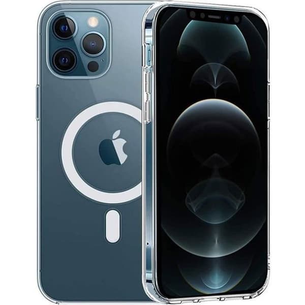 Coque til iPhone 12 PRO - Phonillico - Transparent Silikone - Magnetisk Cirkel - Blød - Stødresistent Transparent